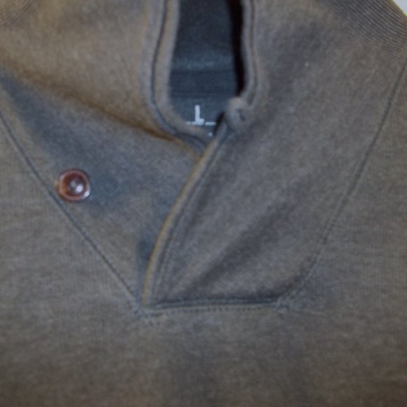 Old Navy Mens Shirt Size Large Long Sleeve Pouch Pocket Button Casual Gray - Picture 3 of 7